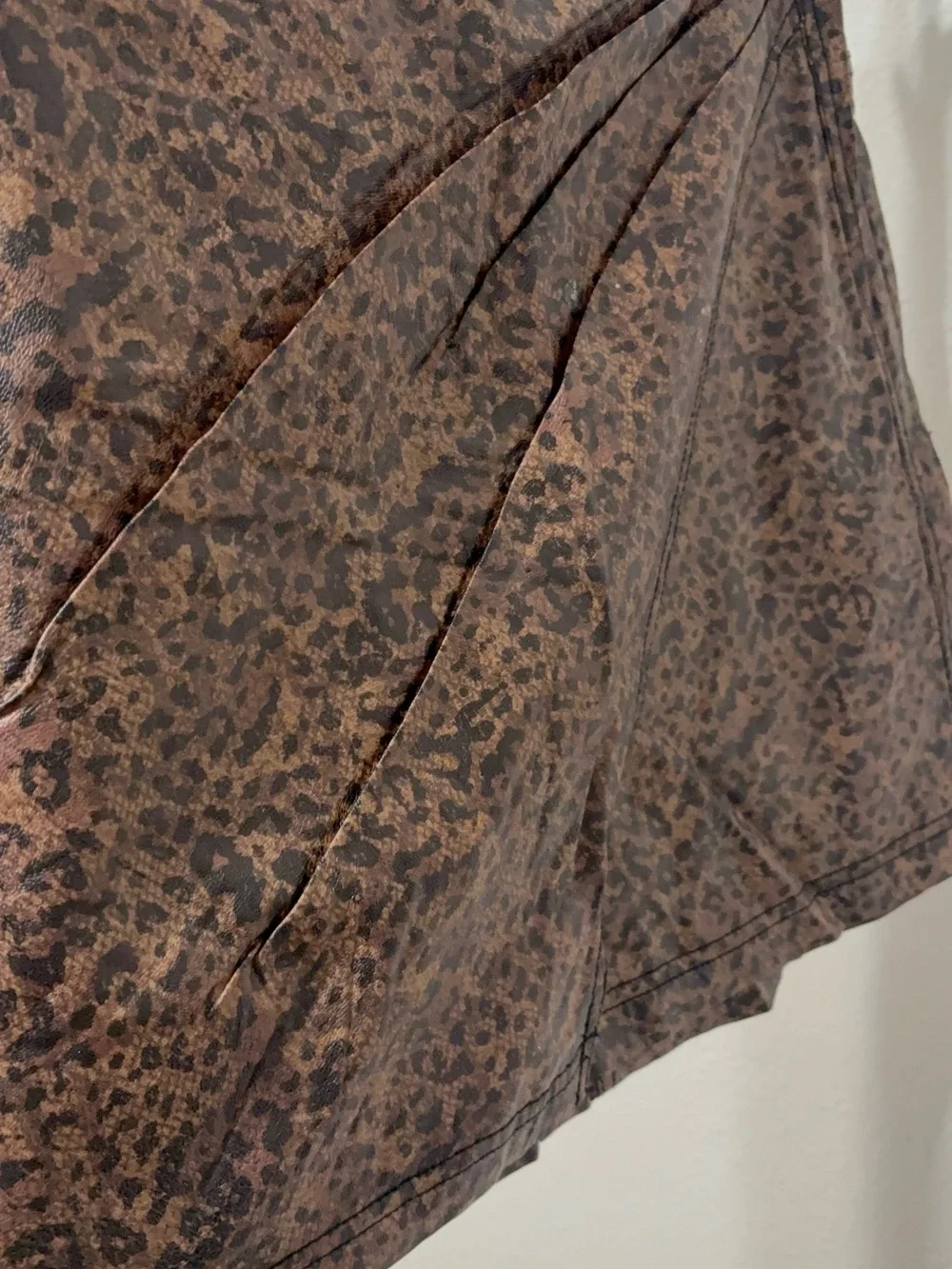Free People Leopard-Print Midi Skirt in Brown Tones